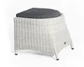 SonnenPartner Gartenlounge-Hocker Fußhocker "Para-Plus" Alu/Kunststoffgeflecht silbergrau inkl. Kissen