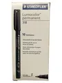Staedtler Lumocolor permanent 318 Permanent Marker Fein 0.6mm Schwarz 10 Stück