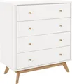 Avena | Kommode mit 4 Schubladen aus weißem MDF