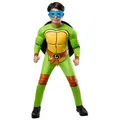 Rubie ́s Kostüm Teenage Mutant Ninja Turtles – 4-in1 Kostüm, Ein Kostüm, vier Charaktere: Overall mit vier verschiedenfarbigen Mas grün 140