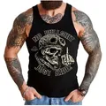 GASOLINE BANDIT® Tanktop Biker Racer Muskel-Shirt für Motorradfahrer: Just Ride schwarz M