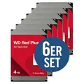 WD Red Plus 6er Set WD40EFPX - 4 TB 5400 rpm 256 MB 3,5 Zoll SATA 6 Gbit/s CMR
