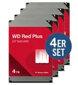 WD Red Plus 4er Set WD40EFPX - 4 TB 5400 rpm 256 MB 3,5 Zoll SATA 6 Gbit/s CMR