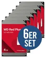 WD Red Plus 6er Set WD40EFPX - 4 TB 5400 rpm 256 MB 3,5 Zoll SATA 6 Gbit/s CMR