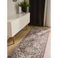 benuta Teppich George, rechteckig, Höhe: 5 mm, Vintage-Look, Kurzflor, Teppich Wohnzimmer, Schlafzimmer, Waschbar bunt|rot rechteckig | 80 cm x 240 cm x 5 mm