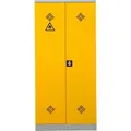 Gefahrstoffschrank Snake| HxBxT 195x92x42 cm | Grau-Rapsgelb - Silber