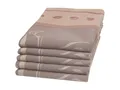 ZOLLNER 5er Set Geschirrtücher, 50x70 cm, Baumwolle, Kaffee Motiv, braun
