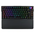 ASUS ROG Azoth Extreme 75% Gaming Tastatur (QWERTZ-Layout, mechanische ROG NX-Switches, OLED-Touchscreen, Dreifach-Steuerungsknopf, kabellos via Bluetooth, 2,4-GHz-RF Wireless, USB, MacOS kompatibel)