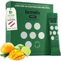 le melo® Elektrolytgetränk | 1.000+ mg Elektrolyte, Vitamine & Mineralstoffe | Optimiert Wasseraufnahme | Für Sport & Alltag & Erholung | mit 80mg Koffein | ENERGY MANGO-LIMETTE 20er Pack
