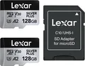Lexar Silver Plus Micro SD Karte 128GB 2-Pack, mit Adapter, UHS-I, A2, U3, V30