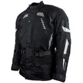 roleff Motorradjacke RO594 - Robuste 3-in-1 Jacke mit Nubukleder & Protektoren auch in großen Größen schwarz XXL
