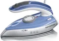 SEVERIN BA 3234 - Reisedampfbügeleisen mit automatischer Abschaltung - Grundplatte: rostfreier Edelstahl - 1000 W - Blue/Silver