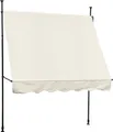SVITA Klemmmarkise 200x120cm 280g/m² Balkonmarkise Sonnenschutz Markise Beige Creme