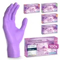ARNOMED Einweghandschuhe Lila 100 Stück/Box, Einmalhandschuhe XS, Nitrilhandschuhe, Handschuhe Einweg puderfrei, latexfreie Gummihandschuhe, Einweghandschuhe in XS, S, M, L & XL verfügbar