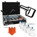 Pulox Schröpfgläser Koffer-Set - 19 Stk. im Aluminium-Case mit Vakuumpumpe