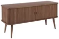 Zuiver Lowboard Sideboard BARBIER WALNUSS von ZUIVER mit Rollo Schiebetüren