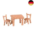 Meisijia 3PCS Tisch Stuhl Harz-Fertigkeit Micro Landschaft Ornament Feegarten