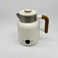 MPM Doppelwandiger Wasserkocher 1,5 Liter Retro Woodlook mit Temperatureinstellu