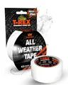 T-Rex – All Weather transparentes Klebeband 48mm x 25m wetterfest, wasserdicht & hitzebeständig – Extra Starkes Panzertape für Indoor & Outdoor – UV-fest – Ideal für Reparatur von Markisen & Zelte
