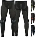 Protektorenhose Motorrad Motocross Skatebording protektoren Armour, Größe:60/4XL, Farbe:Schwarz