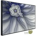 papermoon Infrarotheizung "EcoHeat - Blume Weiss Blau", Matt-Effekt - bunt