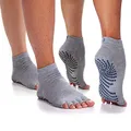 Gaiam Grippy Yoga Socken für Damen & Herren - Zehenlose rutschfeste Sticky Grip Zubehör für Yoga, Barre, Pilates, Tanz, Ballett, Damen Unisex