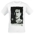 Uncharted 4 T-Shirt -L- Drake Kompass, weiss
