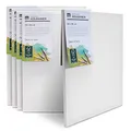 10er-Set 40x50cm Künstler-Leinwand Canvas zum Bemalen. Die leere, weiße Leinwand aus 100% Baumwolle ist umlaufend aufgespannt auf FSC® Holz-Keilrahmen mit 17mm Stärke, 280g/m², 2-fach weiß grundiert