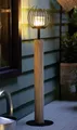 Windlicht Säule "Kugel" Holz & Metall, 85 cm hoch, Boden Deko Kerzen Halter