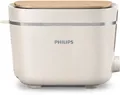 Philips Toaster HD2640/10 Eco Conscious Collection, 2 kurze Schlitze, für 2 Scheiben, 830 W, Aufwärm- und Auftaufunktion, biobasierter Kunststoff, Seidenweiß matt
