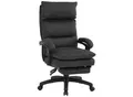 Venda Chefsessel, Anthrazit, Metall, Kunststoff, Textil, Drehkreuz, 63.5x114-122x70 cm, Sitzfläche 360° drehbar, Arbeitszimmer, Bürostühle, Drehstühle
