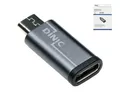 DINIC USB-Adapter, Micro-USB Stecker auf USB-C Buchse, Grau