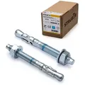 STRÜBER Schrauben- und Dübel-Set Bolzenanker Keilanker Schwerlastdübel verzinkt M8 - M16, (50 St) M8x100mm