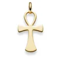 Schmuck Krone Kettenanhänger Anhänger ägyptisches Kreuz "Ankh" aus 585 Gelbgold, Gold 585