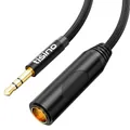 Tisino Klinke Adapter 3,5mm Klinkenstecker auf 6,35mm Klinken mit Vergoldete Stecker für Kopfhörer, Lautsprecher, Klavier,Amp Adapter - 1,5 m