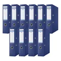Donau Premium Ordner Breit 10er Pack/DIN A4 / 7,5 cm / 10 Stück/Navy Blau/Kunststoffbezug PP/Carton Papier Schlitzordner Büroordner Aktenordner Ringordner/Grünen Punkt