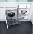 Vauth Sagel Eckschrank Beschlag Cor Fold | Schwenkbeschlag Korbvariante | links, Stahl silberfarbig