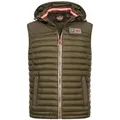 Geographical Norway Steppweste Herren Stepp weste Bodywärmer Outdoor Kapuzenweste Herbst Vest Winter M 48