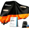 Motorrad Abdeckplane 210D Schwarz-Orange 245x105x125cm - SEHR GUT