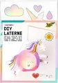 folia 94202 - Laternen Bastelset SWEET RAINBOW, ca. 10 x 23 x 33 cm - Bastelmaterial für eine Laterne, gestaltbar als Einhorn oder Regenbogen