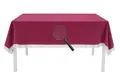 EXKLUSIV HEIMTEXTIL Gartentischdecke mit Fransen Tischdecke Classic Outdoor PVC Weichschaum rutschhemmend für Garten, Balkon, Terrasse 130x160 cm eckig bordeaux