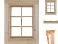 Einzel-Fenster Marit 40 ISO 40mm Holzfenster Gartenhausfenster Einbaufenster