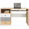 Deine Möbel 24 Kinderschreibtisch, Eiche, Weiß, Grau, Holzwerkstoff, 125x76x55 cm, Arbeitszimmer, Schreibtische, Jugend- & Kinderschreibtische