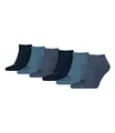 PUMA unisex Sneaker Socken Kurzsocken Sportsocken 261080001 6 Paar, Farbe:Blau, Menge:6 Paar (2x 3er Pack), Größe:35-38, Artikel:-460 denim blue