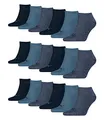 PUMA 6 Paar Sneaker Invisible Socken Gr. 35-49 Unisex für Damen Herren Füßlinge, Farbe:460 denim blue, Socken & Strümpfe:35-38