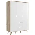 FORTE Kleiderschrank Vankka 139 x 202 cm Holzoptik Plankeneiche
