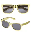 Brille in goldmetallic Sonnenbrille gold-metallic Metallicbrille Karneval Kostüm