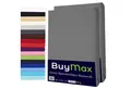 Buymax Spannbettlaken 2-er Set, Doppelpack, Bettlaken, Jersey 100% Baumwolle, Gummizug: rundum, (2 Stück), Pflegeleicht und Atmungsaktiv in Verschiedenen Farben und Größen