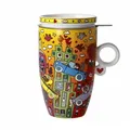 Goebel Tasse James Rizzi - Not Getting Around the Traffic, Fine Bone China, Metall bunt