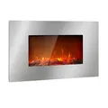 Lausanne Luxe Elektrischer Kamin 2000w 2 Heizstufen 90 Cm Edelstahl - Klarstein